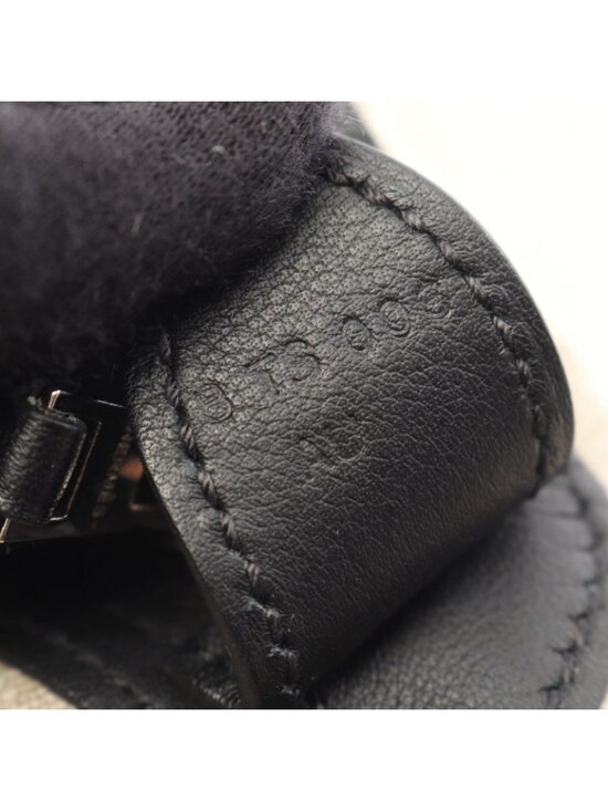 Hermes Backpack All Fishel Black Canvas Leather main image 2